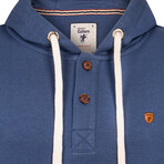 Matthew Hoodie Button Sweatshirt // Denim (2XL)