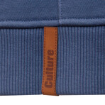 Matthew Hoodie Button Sweatshirt // Denim (S)