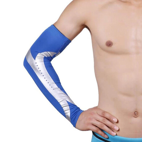Full Support Arm Compression Athletic Sleeve // Blue
