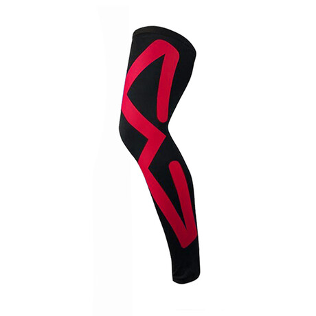 Kinesio Tape Knee + Calf Compression Sleeves // 1-Pair // Red (Medium)