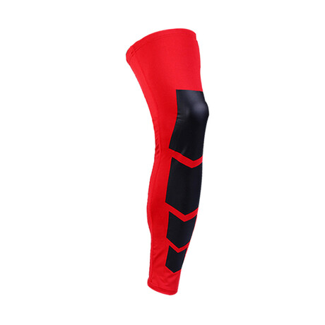 Unisex Full-Length Knee + Calf Compression Sleeves // 1-Pair // Red (Small / Medium)