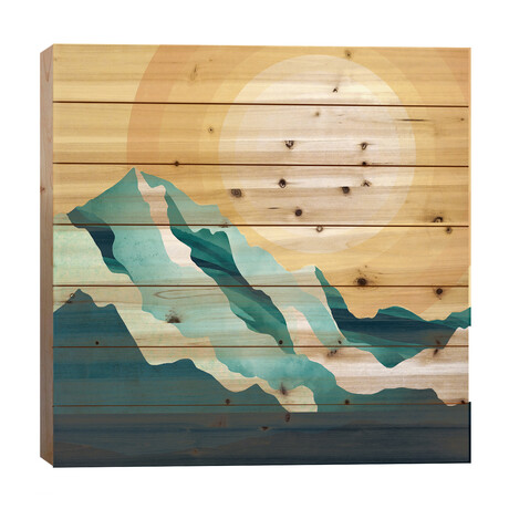 Retro Mountain Sunset by SpaceFrog Designs (26"H x 26"W x 1.5"D)