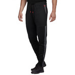 Sport Jogger With Back Zip // Black + Red (2XL)