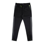 Sport Jogger With Back Zip // Black + Neon Green (2XL)