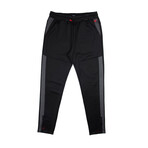 Sport Jogger With Back Zip // Black + Red (XL)