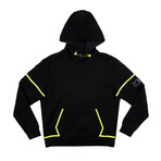 Sport Pullover Hoodie V1 // Black + Neon Green (S)