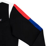 Sport Zip Mock Neck // Black + Red (XL)