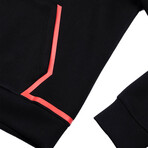 Sport Pullover Hoodie V1 // Black + Red (L)