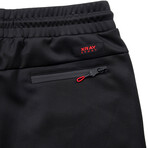 Sport Jogger With Back Zip // Black + Red (XL)