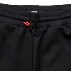 Sport Jogger With Back Zip // Black + Red (2XL)