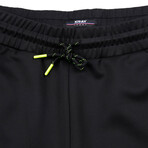 Sport Jogger With Back Zip // Black + Neon Green (S)