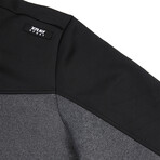 Sport Zip Mock Neck // Black + Gray (XL)