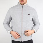 High Neck College Jacket // Light Gray (X-Small)