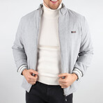 High Neck College Jacket // Light Gray (X-Small)