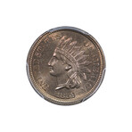 1859 Indian Head Cent // PCGS Certified MS65 // Wood Presentation Box