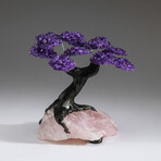 Amethyst Clustered Gemstone Tree + Rose Quartz Matrix // Custom