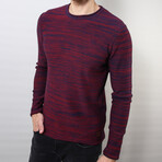 Slim Fit Crew Neck Sweater // Burgundy (Medium)