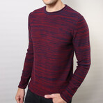 Slim Fit Crew Neck Sweater // Burgundy (Medium)