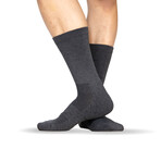 Technical Odor Resistant Crew Socks // Heathered Gray // 2 Pack