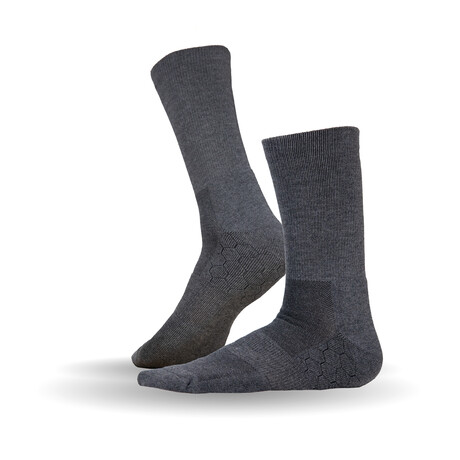 Technical Odor Resistant Crew Socks // Heathered Gray // 2 Pack