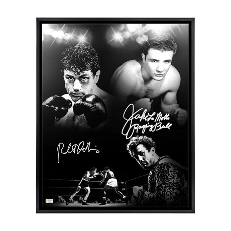 Robert De Niro + Jake LaMotta // Autographed 1980 Raging Bull Framed Canvas Giclée