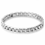 Brushed Stainless Steel Rolex Design Link Bracelet // 8mm // Silver