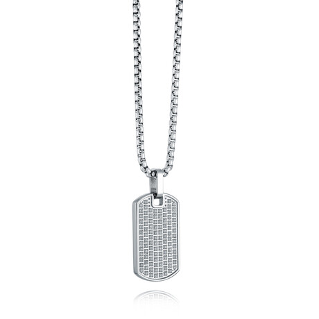 Stainless Steel Dogtag Necklace // Silver