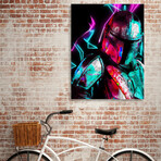 The Mandalorian Movie - Colored Neon Electric Pink Blue (10"H x 8"W x 0.75"D)