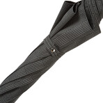 Braided Leather Handle Umbrella // Gray