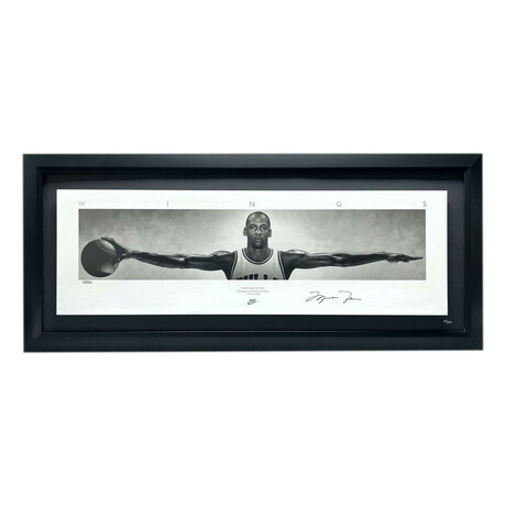 Michael Jordan Autographed "Wings" Poster Framed #D/500
