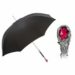 Long Umbrella + Red Gem Handle // Black