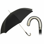 Long Umbrella + Water Buffalo Horn Handle // Black