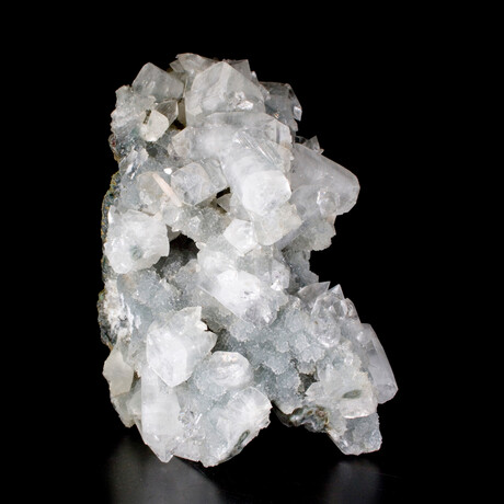 Clear Apophyllite On Blue-Gray Chalcedony