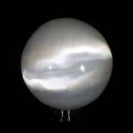 Selenite Sphere With Stand // Large