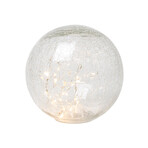 LED Sphere // Crackle Glass Decor Light (6")