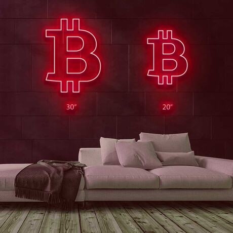 Bitcoin // 30"H x 24"W (Red)