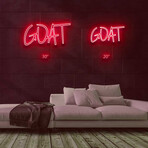 Goat // 15"H x 30"W (Red)