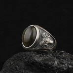 Bull Signet Ring with Labradorite (8)