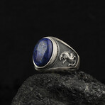 Panther Ring with Lapis Lazuli (6.5)