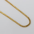 Sterling Silver Cobra Link Chain Necklace // 2.5mm // Yellow (18" // 19.3g)