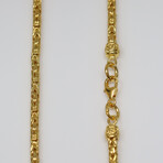 Sterling Silver Byzantine Link Chain Necklace // 3mm // Yellow (18" // 20.5g)