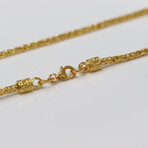 Sterling Silver Byzantine Link Chain Necklace // 2mm // Yellow (18" // 14.1g)