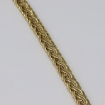Sterling Silver Double Braided Link Chain Bracelet // 8mm // Yellow