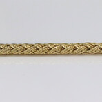 Sterling Silver Detailed Wheat Link Chain Bracelet // 6mm // Yellow