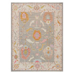 Pasargad Home Authentic Turkish Oushak // Hand-Knotted Wool Area Rug // Taupe // V1 // 8' 9" X 11' 5"