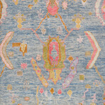 Pasargad Home Authentic Turkish Oushak // Hand-Knotted Wool Area Rug // Light Blue // V4 // 10' 0" X 13' 2"