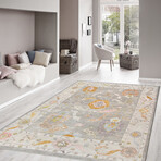 Pasargad Home Authentic Turkish Oushak // Hand-Knotted Wool Area Rug // Taupe // V4 // 9'10" X 13' 5"