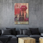 Barcelona Travel Poster by Natalie Ryan (40"H x 26"W x 1.5"D)