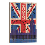 London Union Jack Travel Poster by Natalie Ryan (40"H x 26"W x 1.5"D)