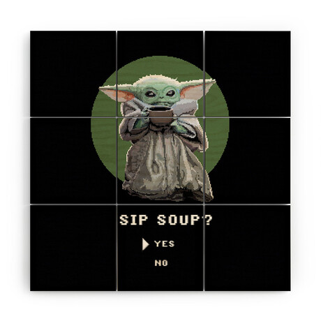 8Bit Soup by Hillary White Wood Wall Mural